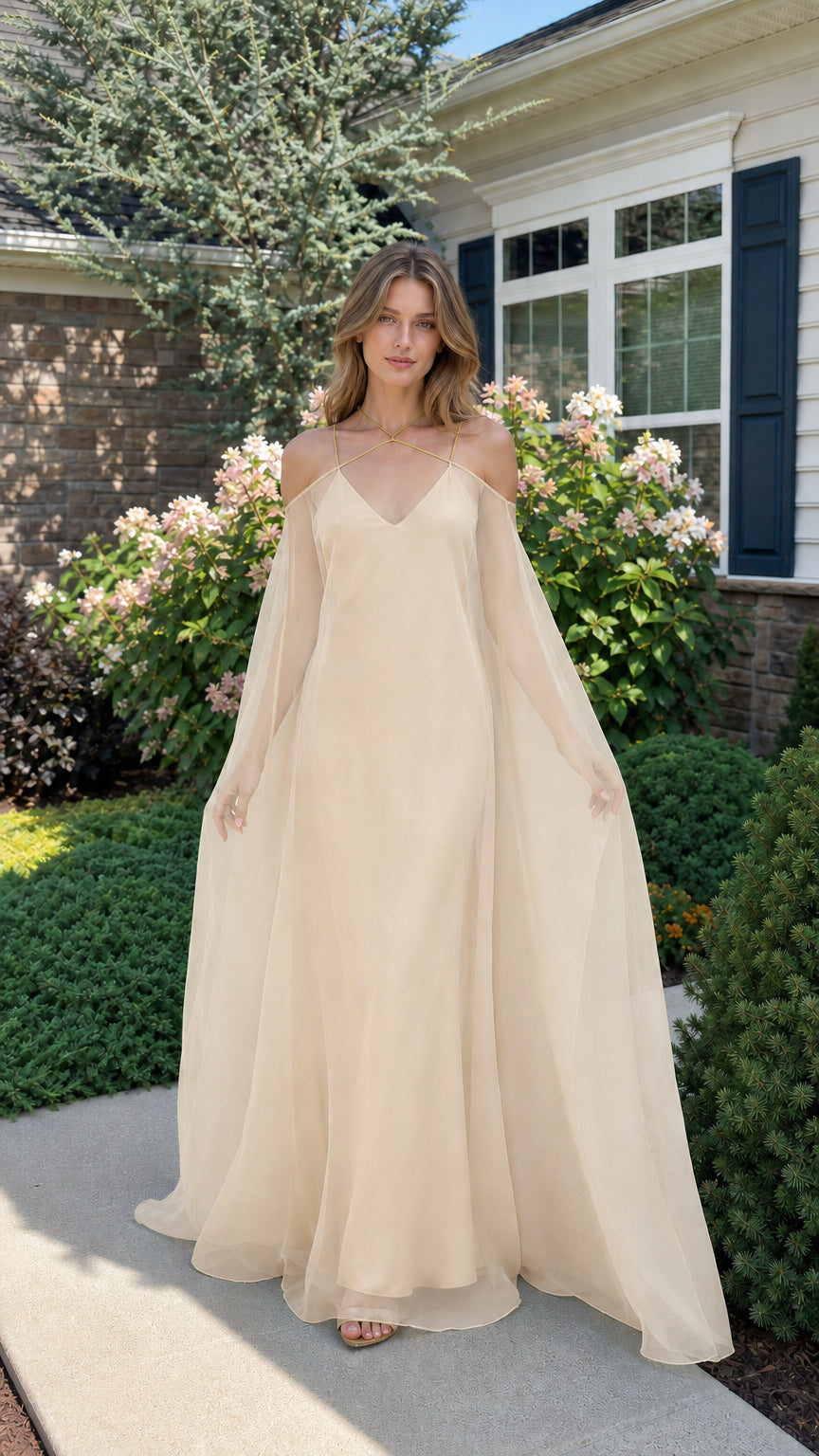 Full length view of champagne variant