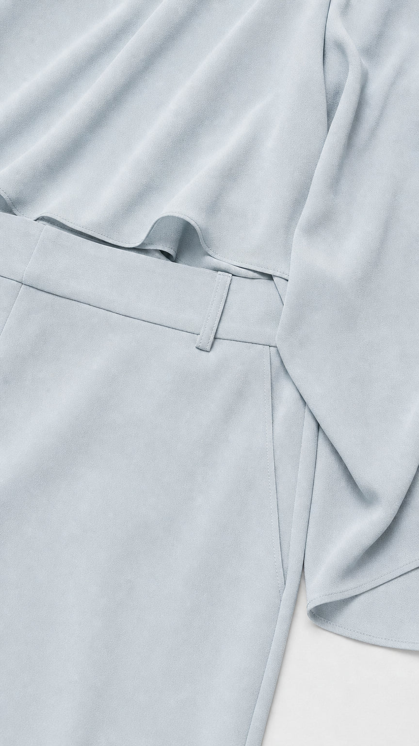 Elegant Off-Shoulder Draped Wide-Leg Jumpsuit