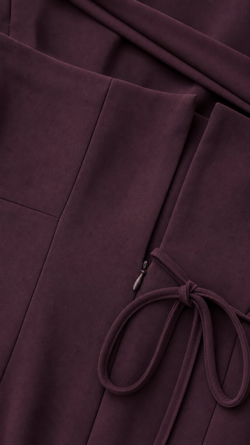 Close-up detail of side zipper and fabric texture