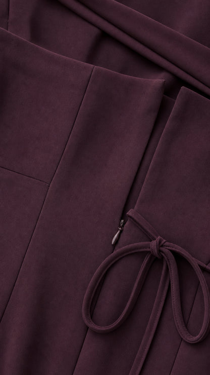 Close-up detail of side zipper and fabric texture
