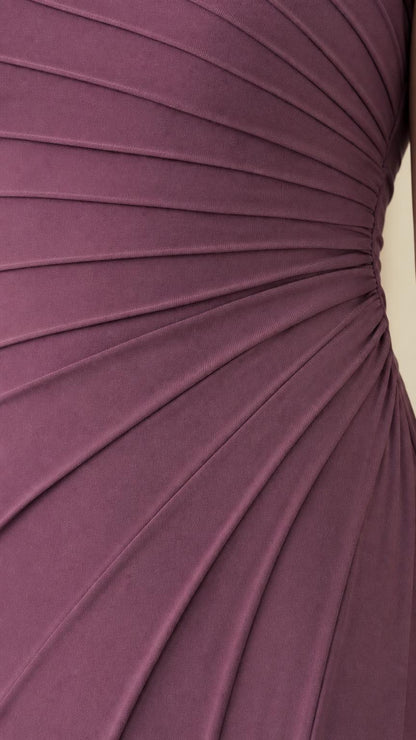 Close-up detail of pleated bodice texture