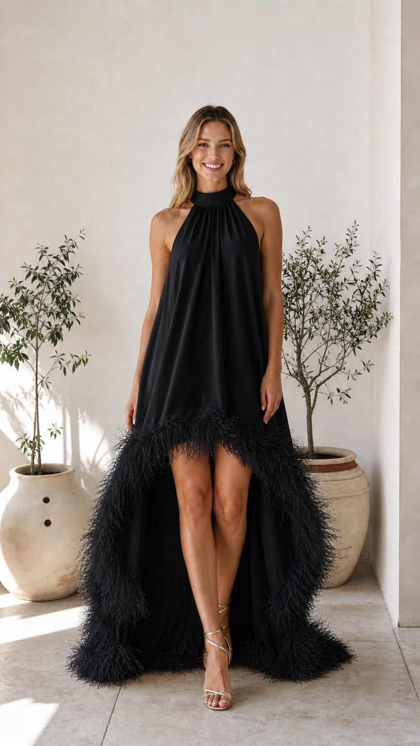 Full-length view of black color variant