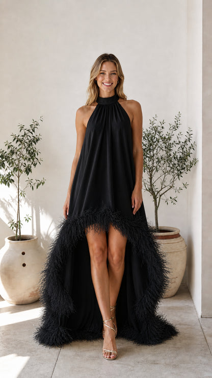 Full-length view of black color variant