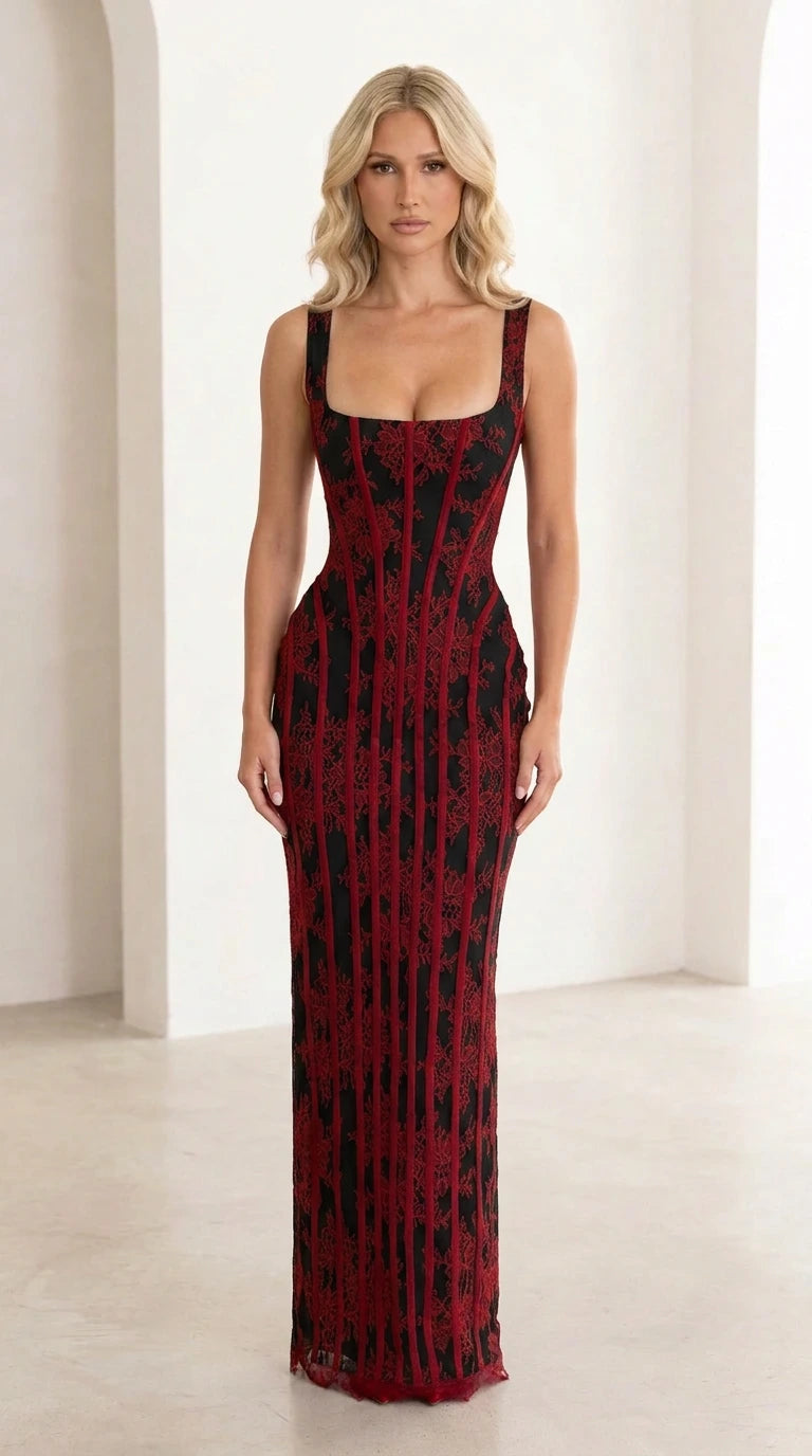 Front view of black and red variant