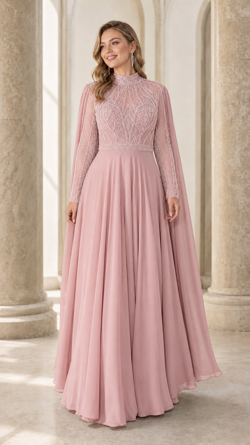 Front view of dusty pink color variant