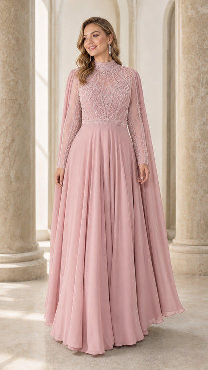 Front view of dusty pink color variant
