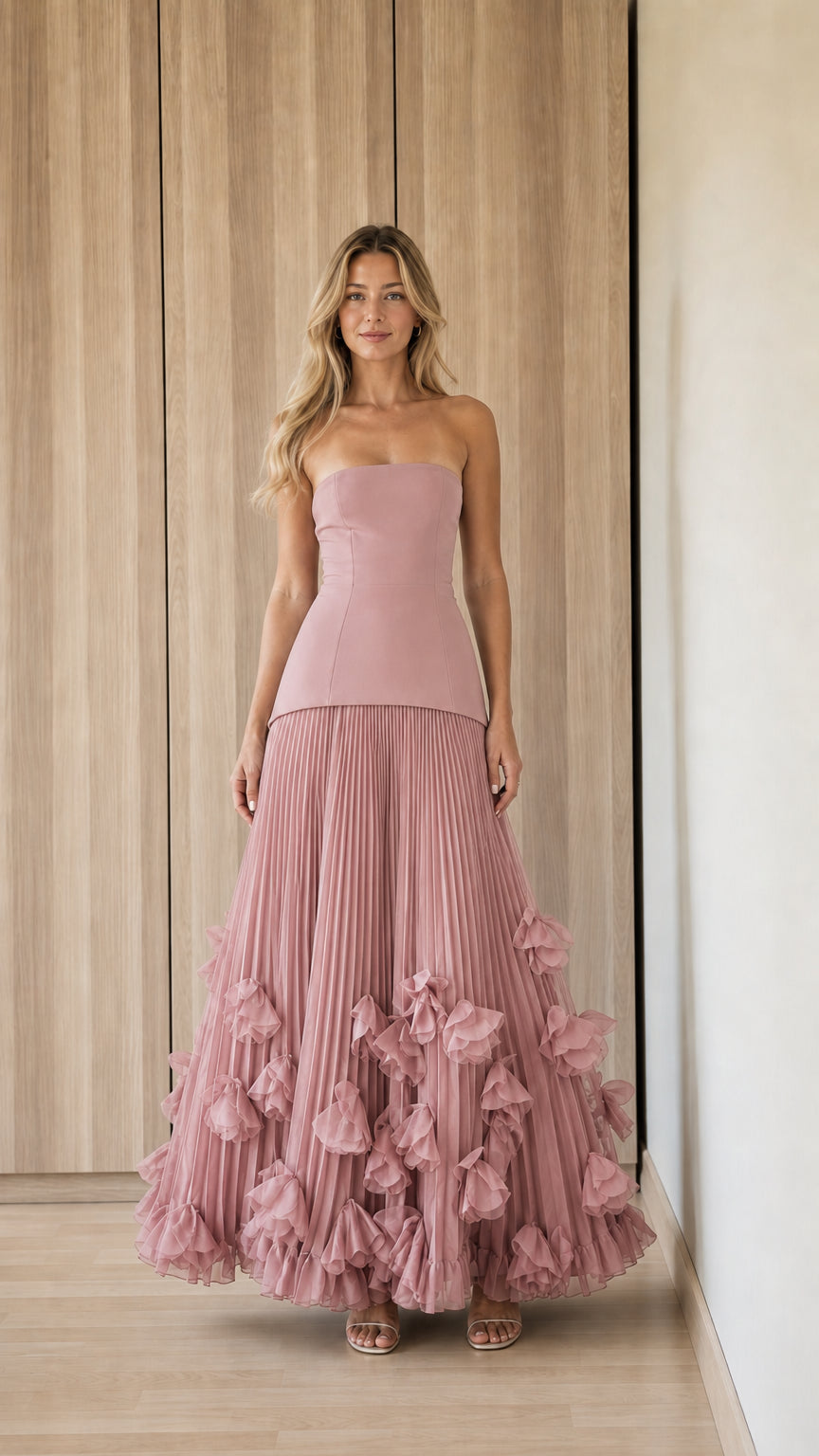 Full length front view of pink color variant
