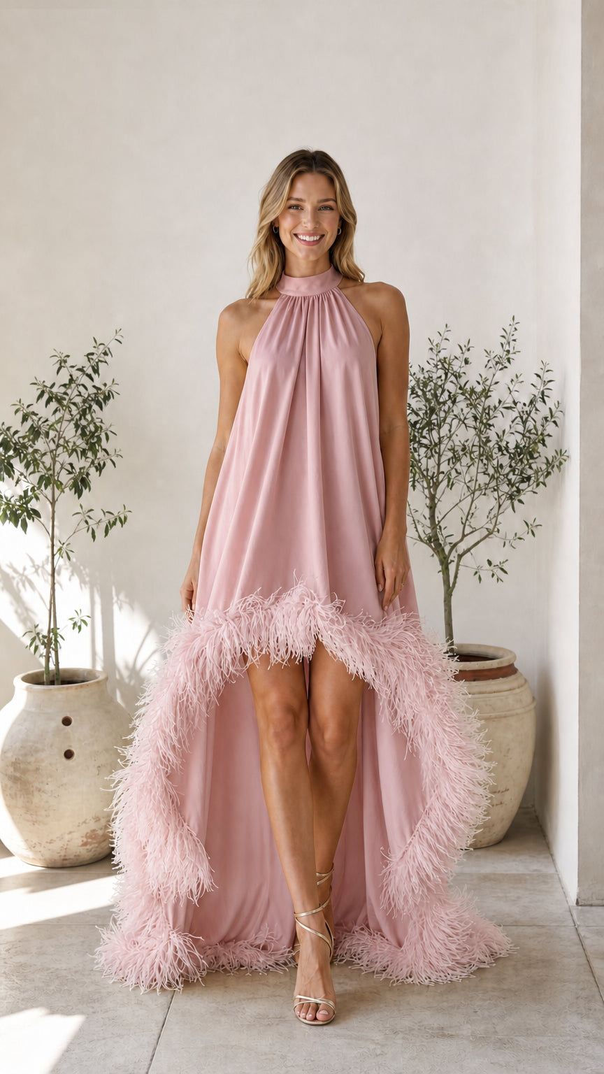 Full-length view of pink color variant