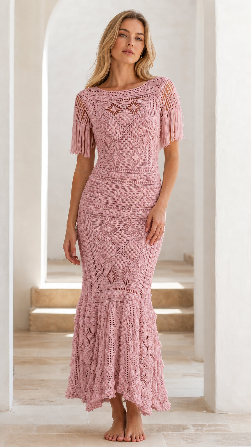 Full front view in pink color variant