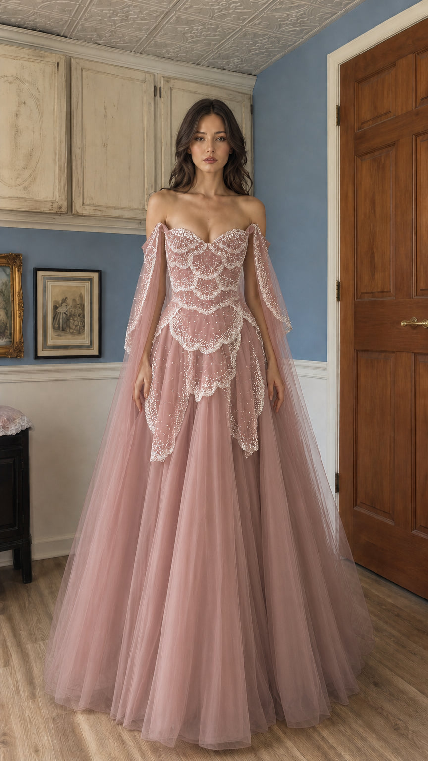 Front view of soft blush pink color variant