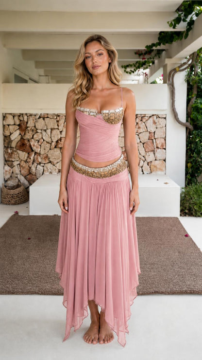Front view in soft pink color variant