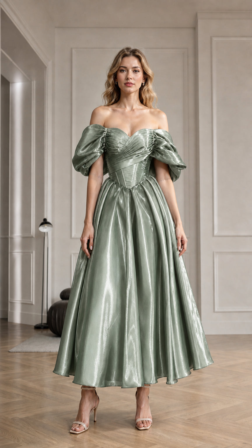 Front view of sage green color variant
