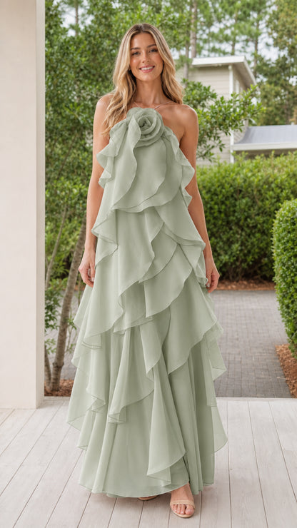 Front view in sage green color variant