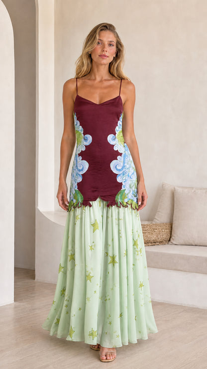 Front view of burgundy color variant