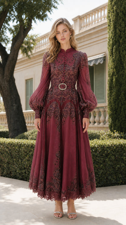 Front view of burgundy color variant