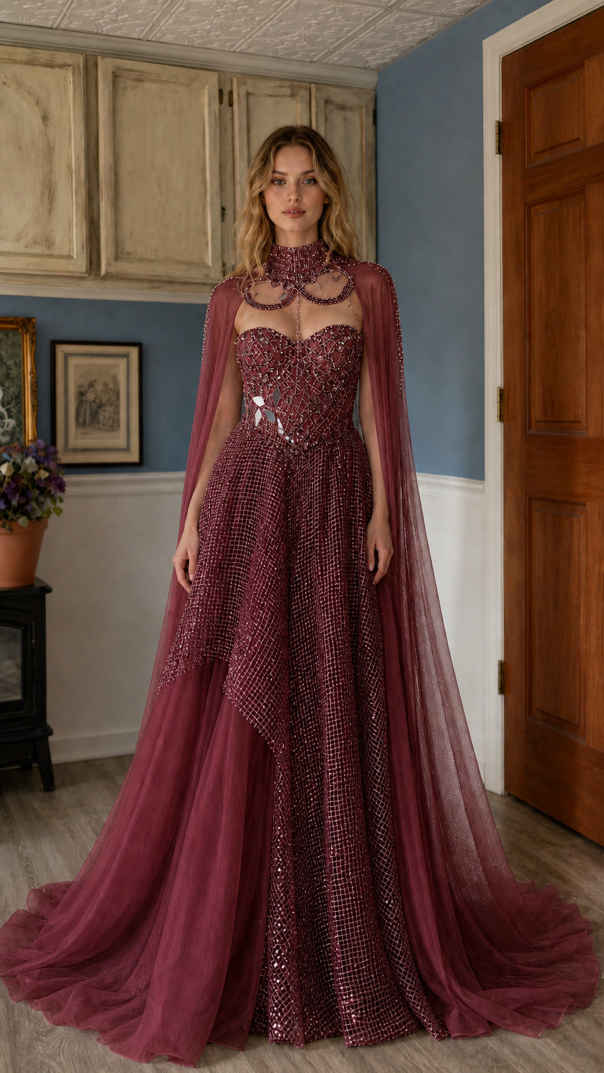 Front view of burgundy color variant