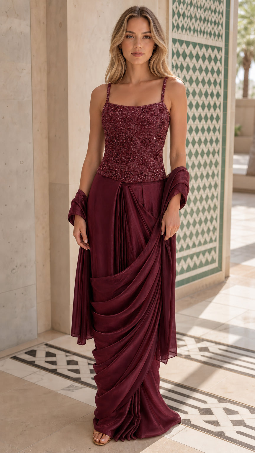 Front full view in maroon color variant