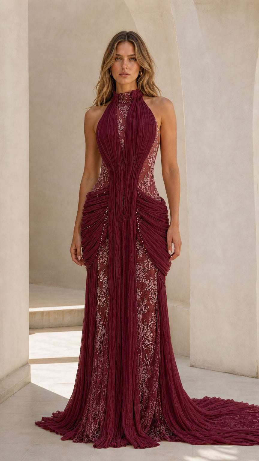 Front view of burgundy color variant