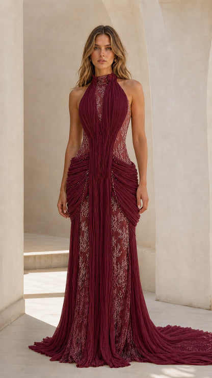 Front view of burgundy color variant