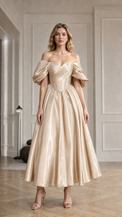 Front view of champagne color variant