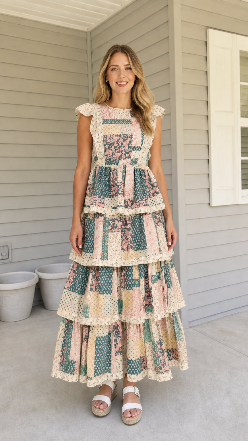 Full front view of cream color variant