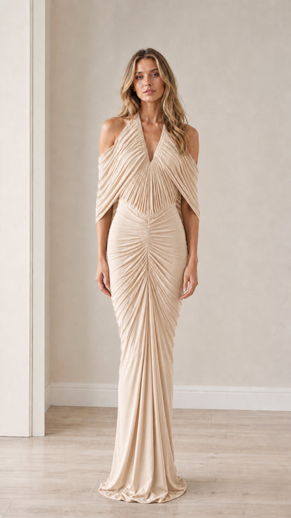 Front view of the champagne color variant